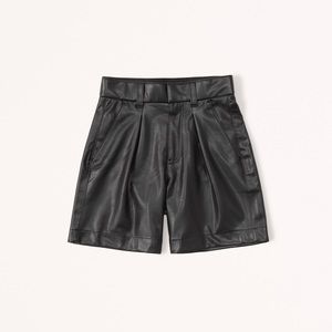 Abercrombie & Fitch 6 Inch Vegan Leather Tailored Shorts